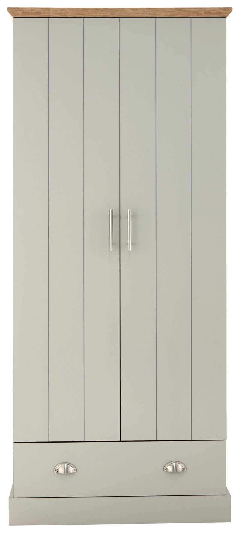 Kendal 2 Door 1 Drawer Wardrobe Grey