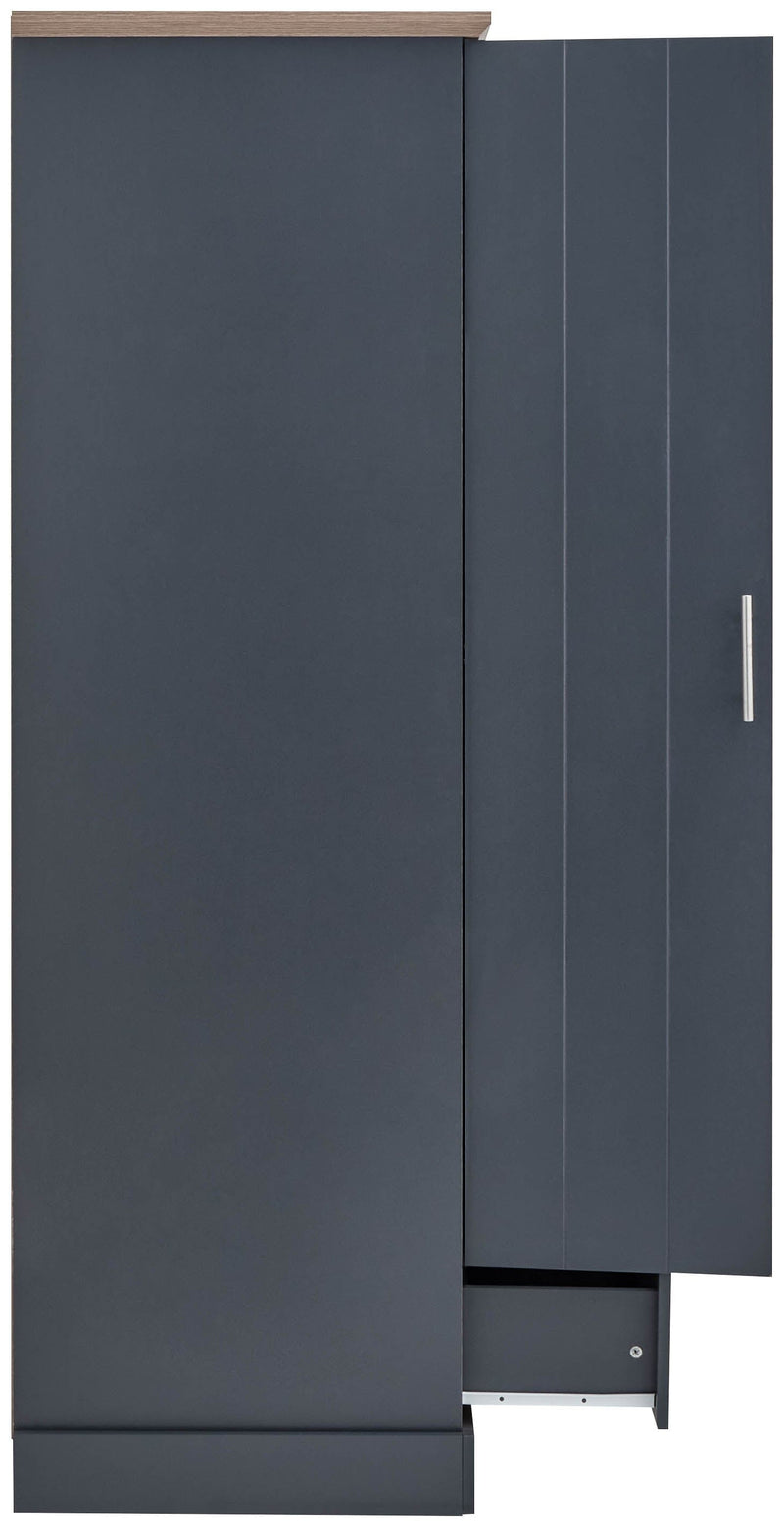 Kendal 3 Door 3 Drawer Wardrobe Slate Blue