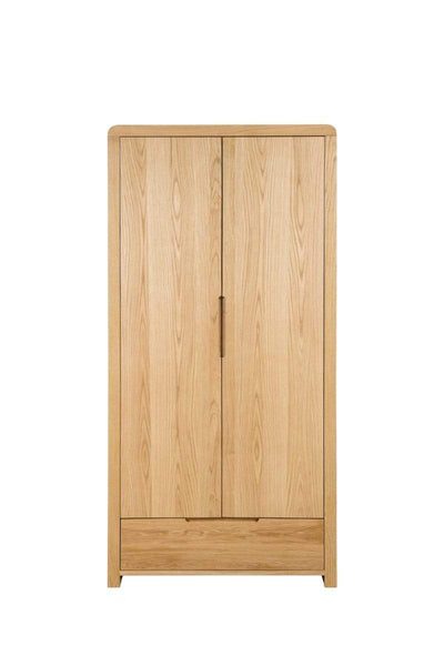 Curve  2 Door 1 Drawer Wardrobe