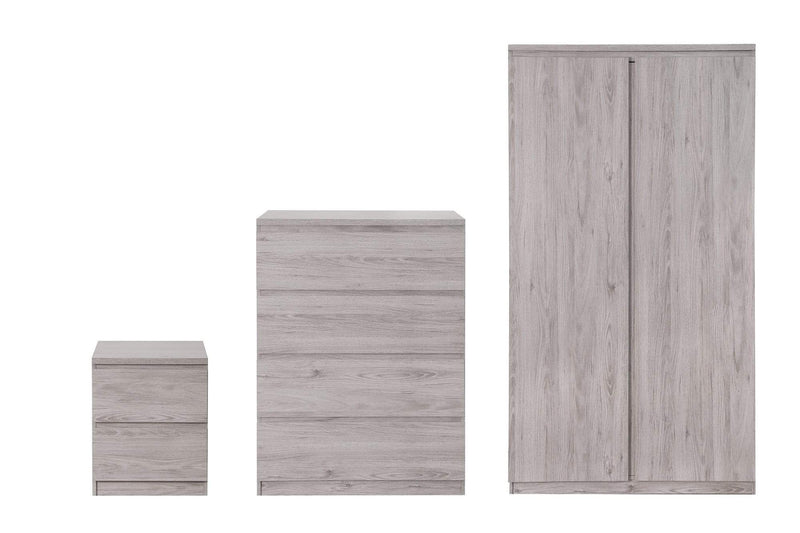 Jupiter  2 Door Wardrobe Grey Oak