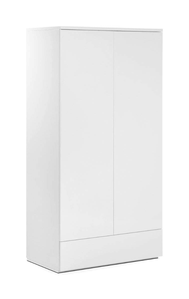 Monaco 2 Door 1 Drw Wardrobe - White Gloss