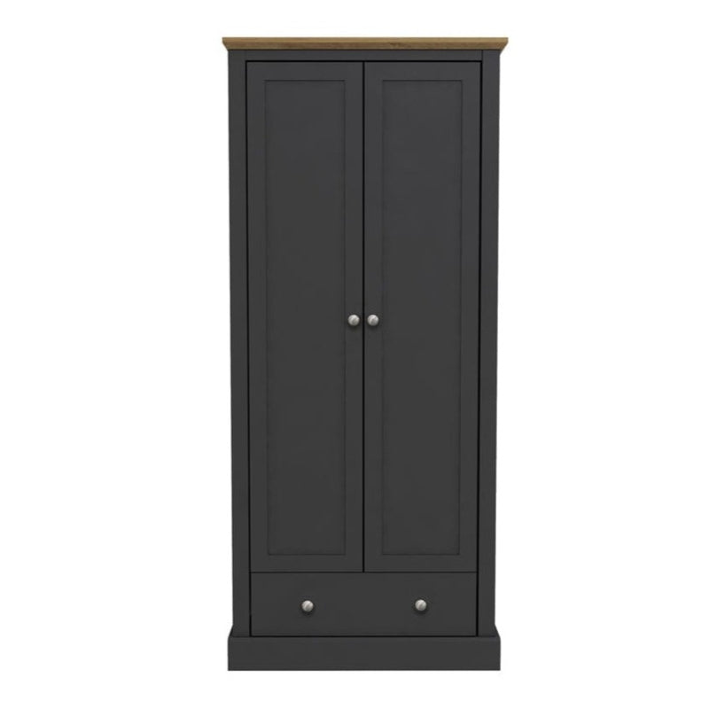 Devon 2 Door Wardrobe Charcoal