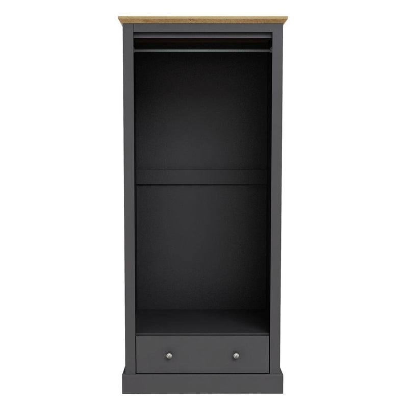 Devon 2 Door Wardrobe Charcoal