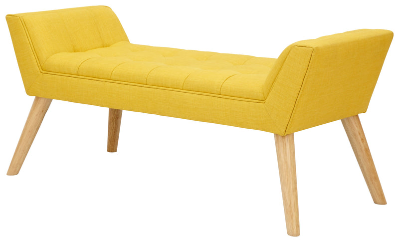 Milan Upholstered Bench Mustard