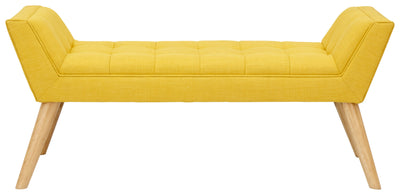 Milan Upholstered Bench Mustard