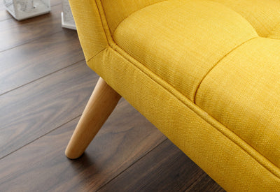 Milan Upholstered Bench Mustard