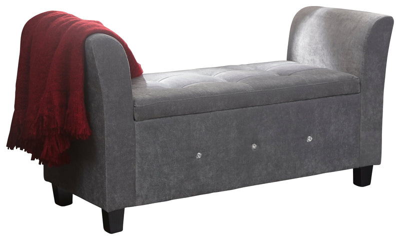 Verona Diamante Window Seat Grey Chenille