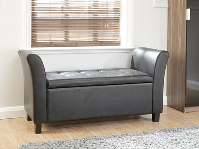 Verona Window Seat Black Pu