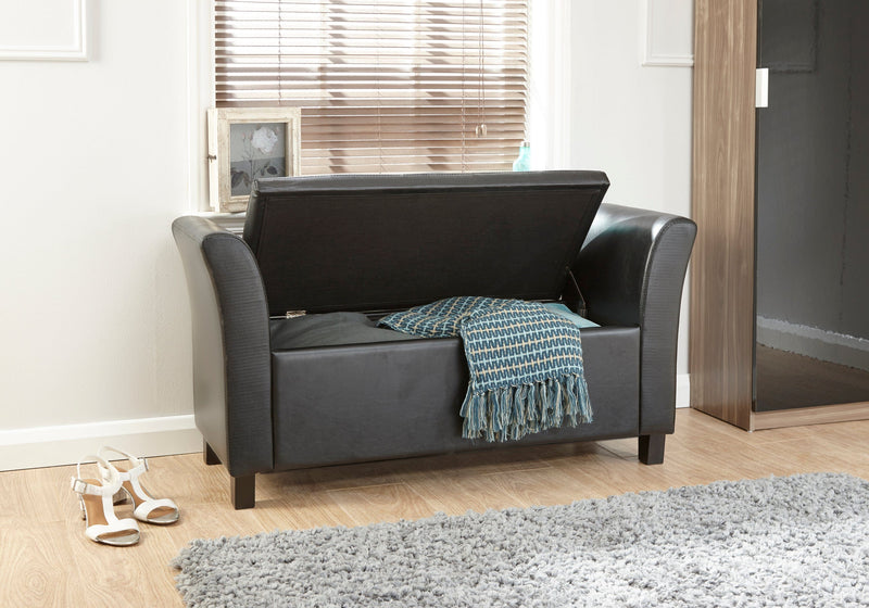 Verona Window Seat Black Pu