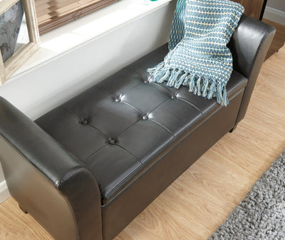 Verona Window Seat Black Pu