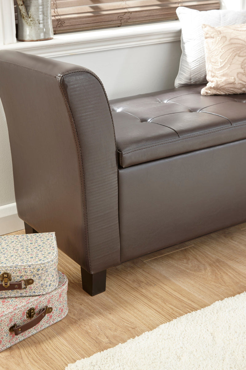 Verona Window Seat Brown Pu