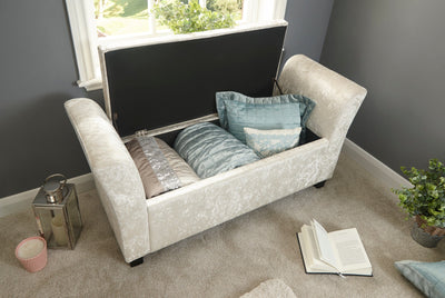 Verona Window Seat Oyster Crushed Velvet