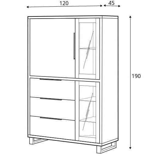 Halle 12 Tall Display Cabinet