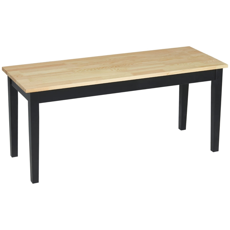 102 Cm Wood Dining Bench For 2 People, Natural Effect