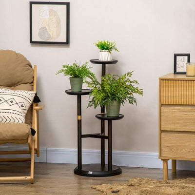 3-Tier Plant Stand- Dark Walnut