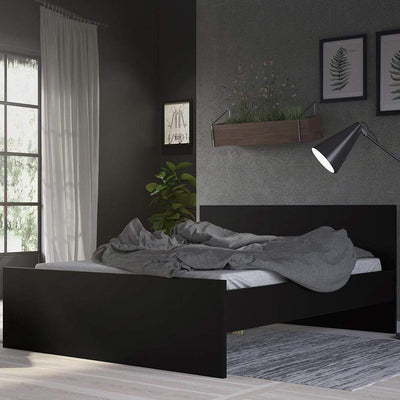 Naia - Naia Double Bed 4ft6 (140 x 190) in Black Matt