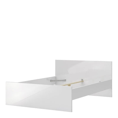 Naia - Naia Double Bed 4ft6 (140 x 190) in White High Gloss