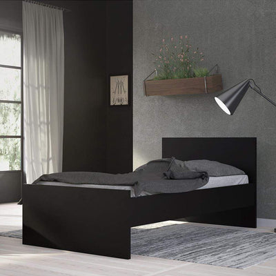 Naia - Naia Single Bed 3ft (90 x 190) in Black Matt