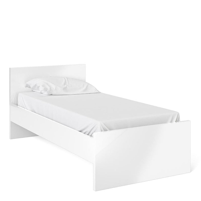 Naia - Naia Single Bed 3ft (90 x 190) in White High Gloss