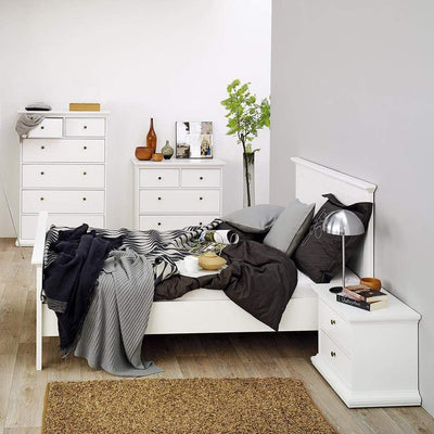 Paris - Double Bed (140 x 200) in White