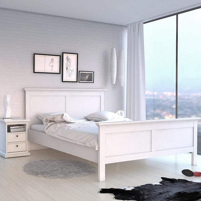 Paris - Double Bed (140 x 200) in White