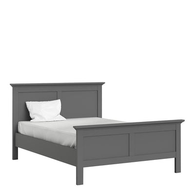 Paris - Double Bed 4ft6 (140 x 190) in Matt Grey