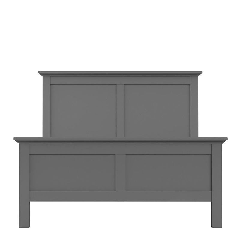 Paris - Double Bed 4ft6 (140 x 190) in Matt Grey