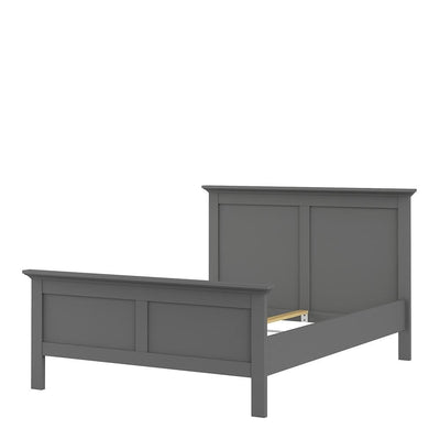 Paris - Double Bed 4ft6 (140 x 190) in Matt Grey