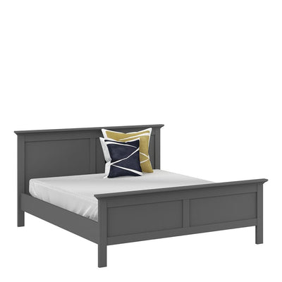 Paris - King Bed (160 x 200) in Matt Grey