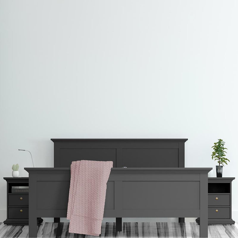 Paris - King Bed (160 x 200) in Matt Grey