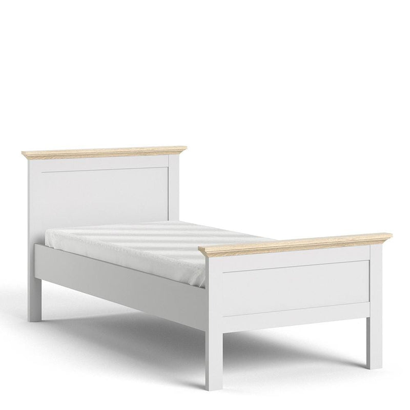 Paris - Paris Single Bed (90 x 200) in White and Oak