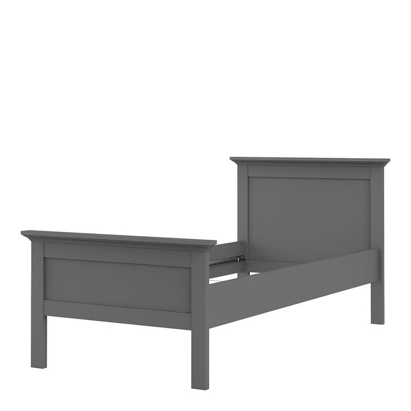 Paris - Single Bed (90 x 200) in Matt Grey