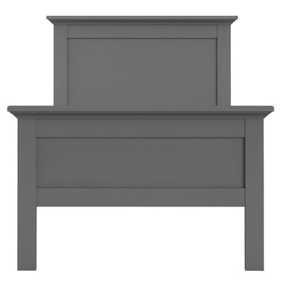 Paris - Single Bed (90 x 200) in Matt Grey