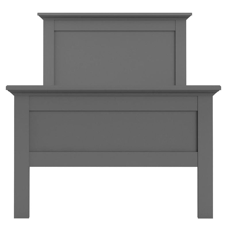 Paris - Single Bed (90 x 200) in Matt Grey