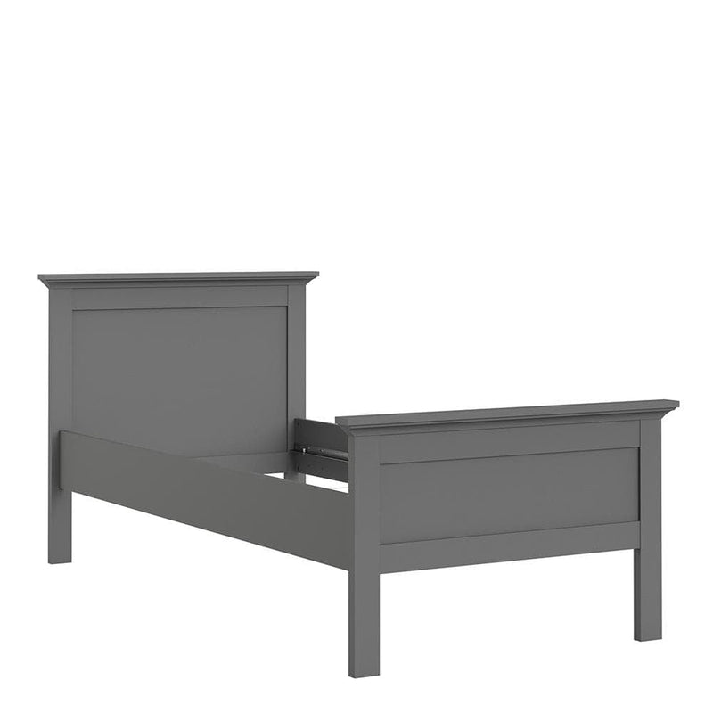 Paris - Single Bed (90 x 200) in Matt Grey