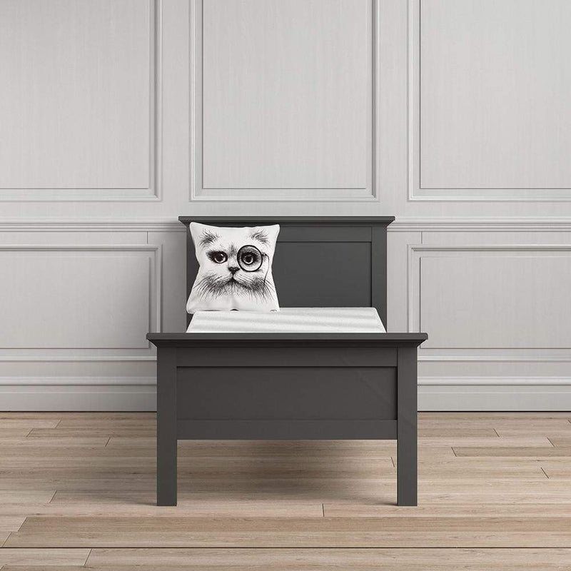 Paris - Single Bed (90 x 200) in Matt Grey