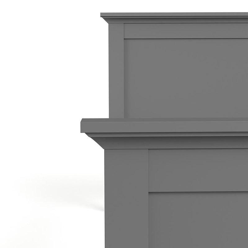 Paris - Single Bed (90 x 200) in Matt Grey