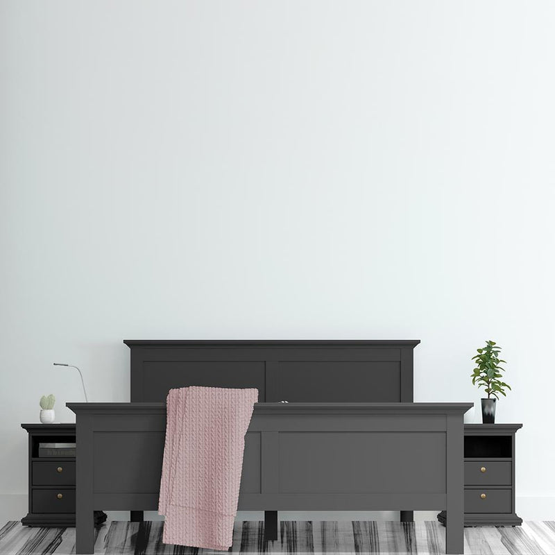 Paris - Super King Bed (180 x 200) in Matt Grey