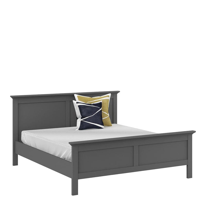 Paris - Super King Bed (180 x 200) in Matt Grey