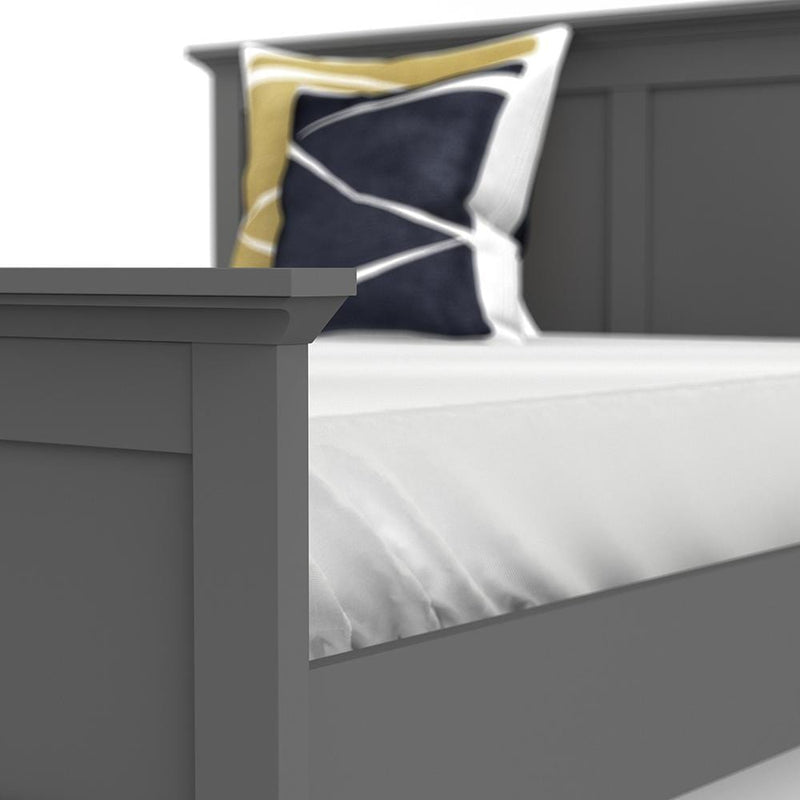 Paris - Super King Bed (180 x 200) in Matt Grey