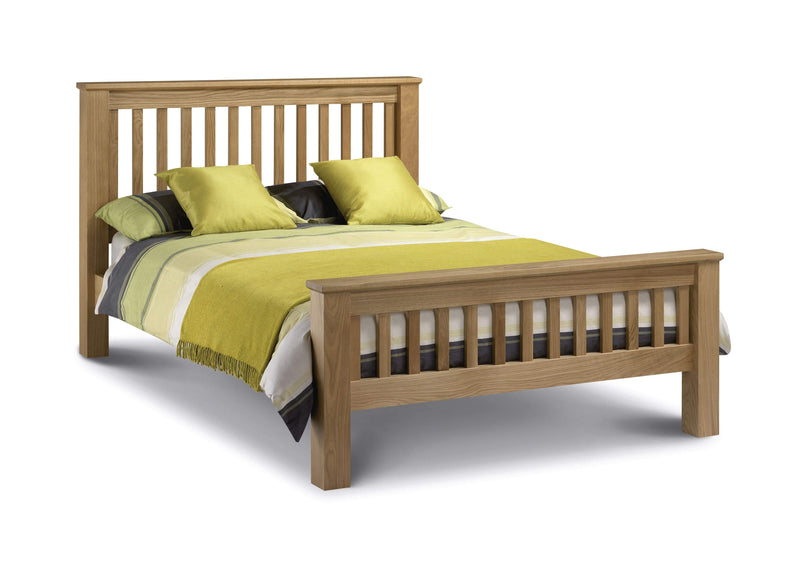 Amsterdam Oak Bed with High Foot End - Wood - Light Oak