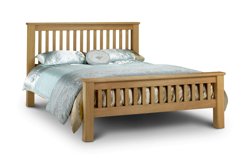 Amsterdam Oak Bed with High Foot End - Wood - Light Oak