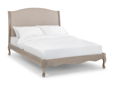 Camille Wood & Fabric Bed