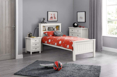 Maine Bookcase Bed Surf White