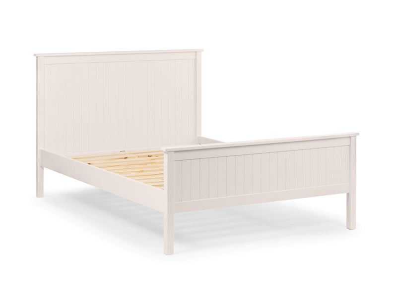 Maine Wooden Bed - Surf White