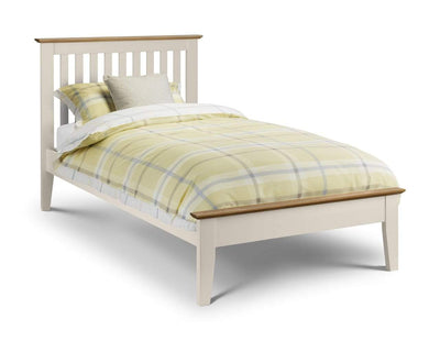 Salerno Shaker Bed Two Tone - Wood - Ivory / Natural Oak