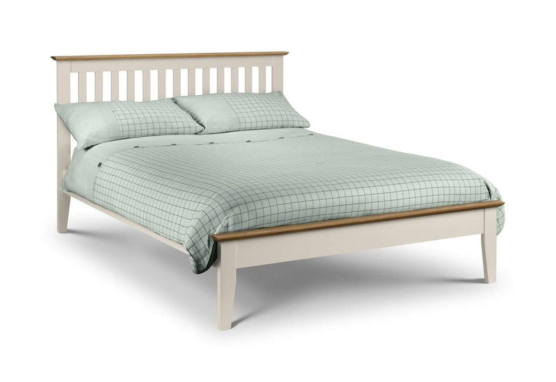 Salerno Shaker Bed Two Tone - Wood - Ivory / Natural Oak