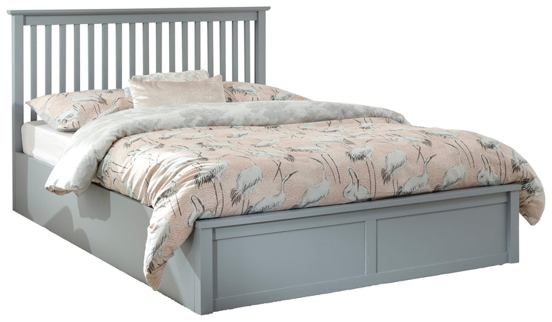 Como Wooden Ottoman Bed Grey