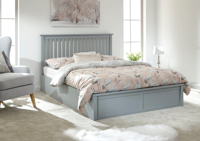 Como Wooden Ottoman Bed Grey