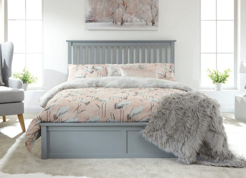 Como Wooden Ottoman Bed Grey